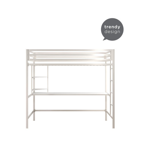 Novogratz Maxwell Metal Loft Bed with BuiltinDesk by Novogratz & Reviews Wayfair